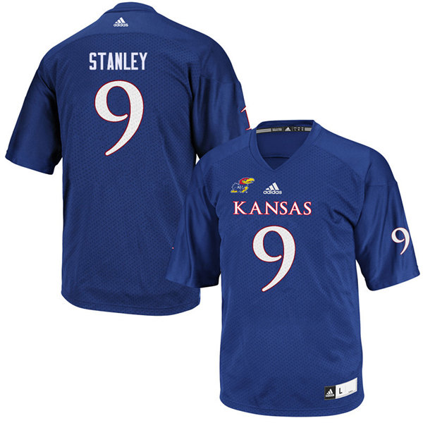 Youth #9 Carter Stanley Kansas Jayhawks College Football Jerseys Sale-Royal - Click Image to Close